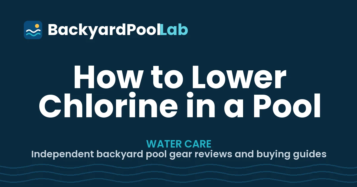 How to Lower Chlorine in a Pool